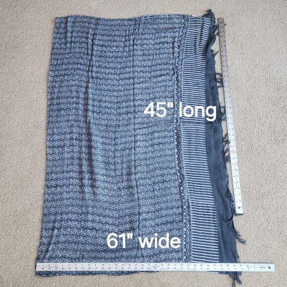 Other - Grey sarong with fringe/beach cover up